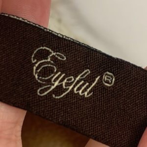 Eyeful Cable Knit Brown and Orange Lined Beanie Pom Hat - Picture 3 of 3